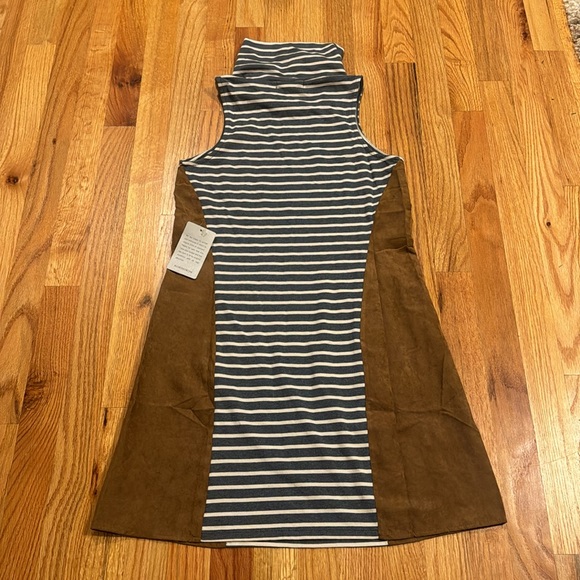THML Striped Suede Turtleneck Dress - Picture 5 of 5
